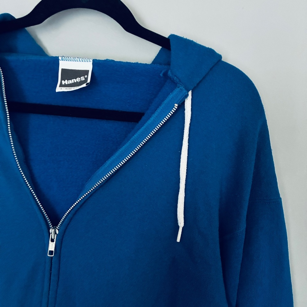 Vintage Hanes Cobolt Blue Zip Up Hoodie